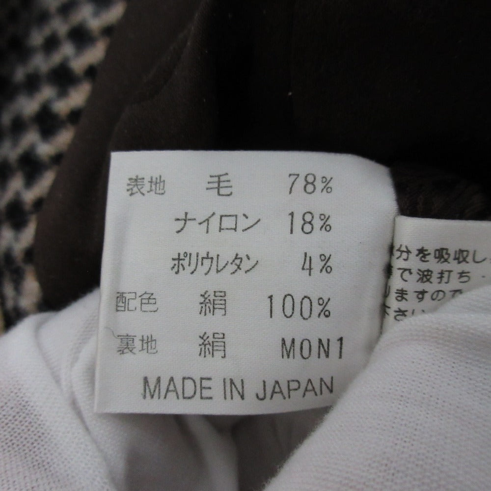 ヒロコ コシノ ハウンドトゥース ノー カラー セットアップ