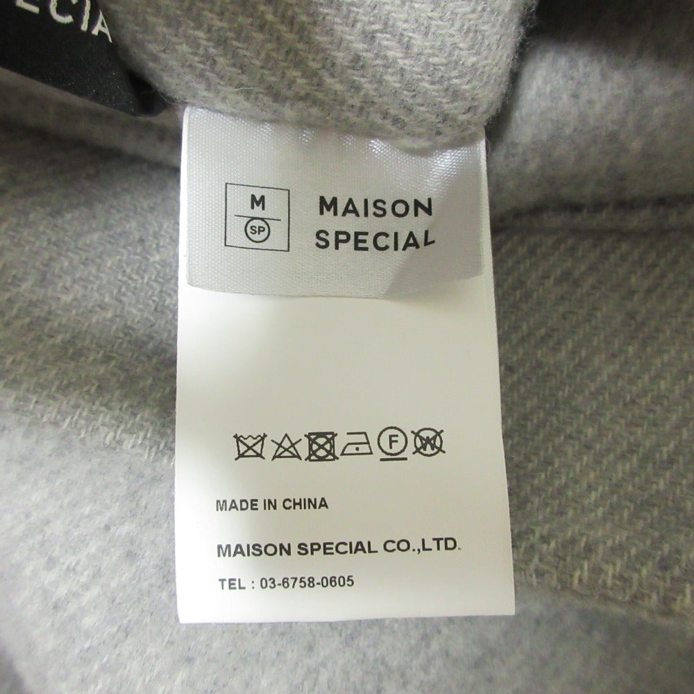 Maison Special PECOLAMB SUPER110's ノーカラー ロング コート