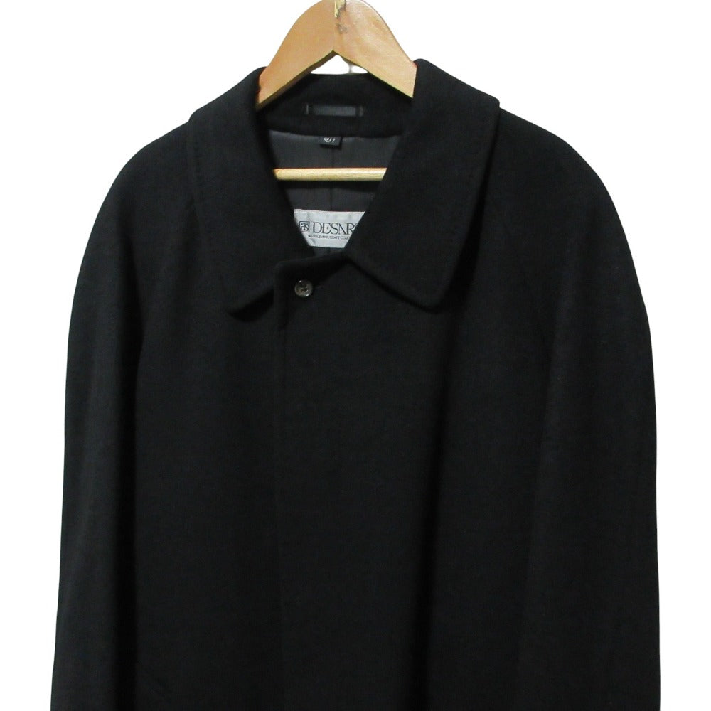 DESARS ツバメ コート カシミヤ ロング シングル カラー コート