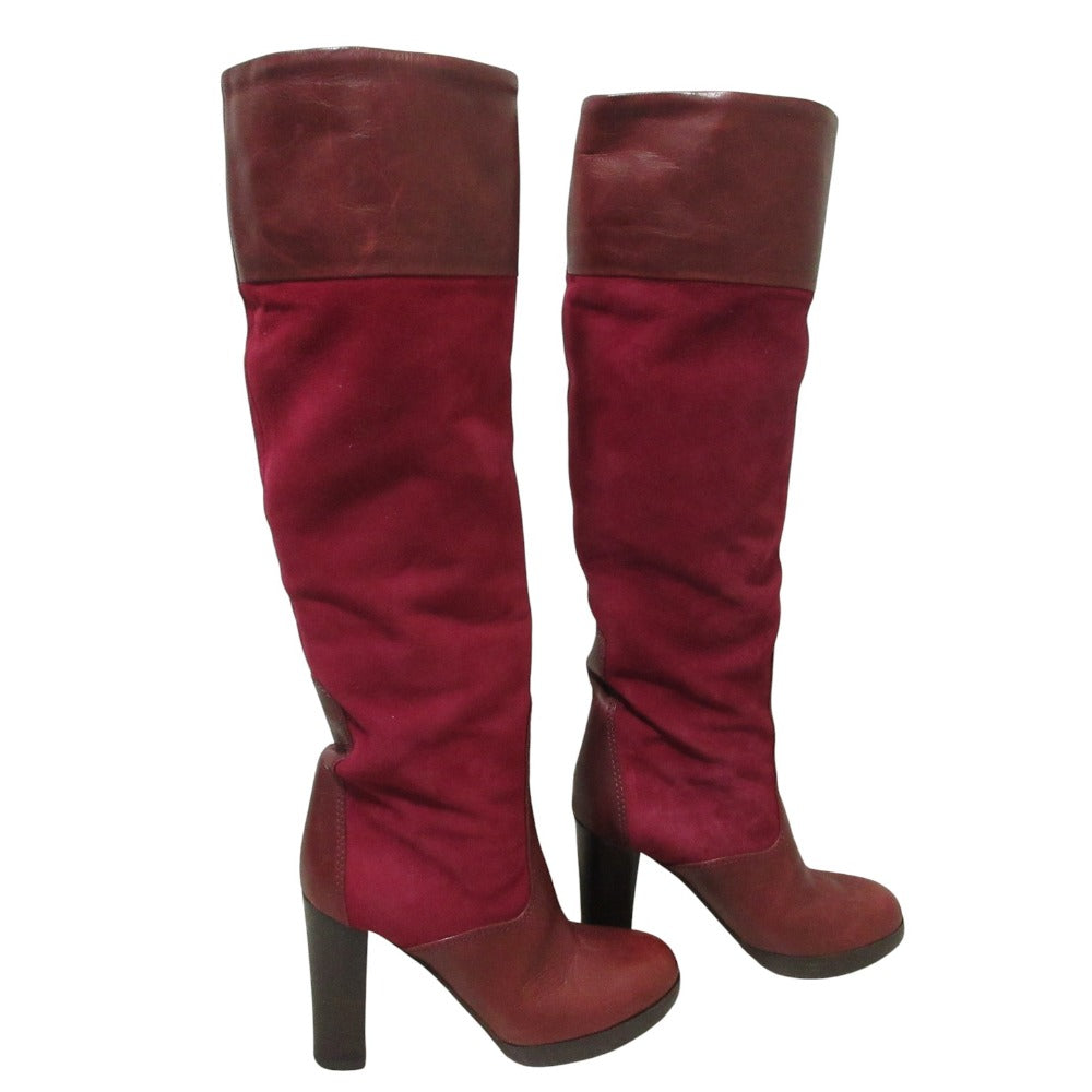 クロエ スエード レザー ロング ブーツ