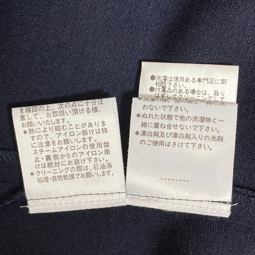 Rene ストレッチ ギャザー ノーカラー ジャケット 膝丈 スカート セットアップ