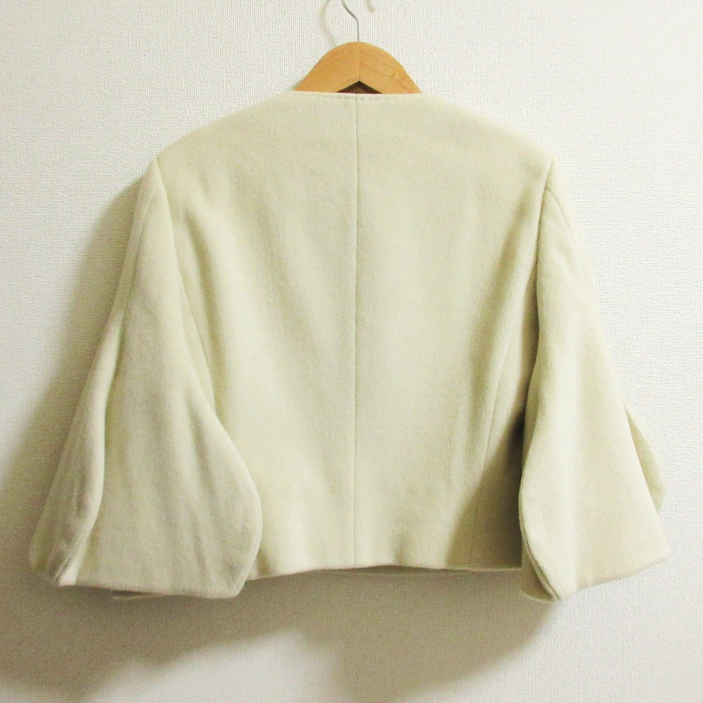 ステラ マッカートニー ウール カシミヤ ノーカラー ジャケット