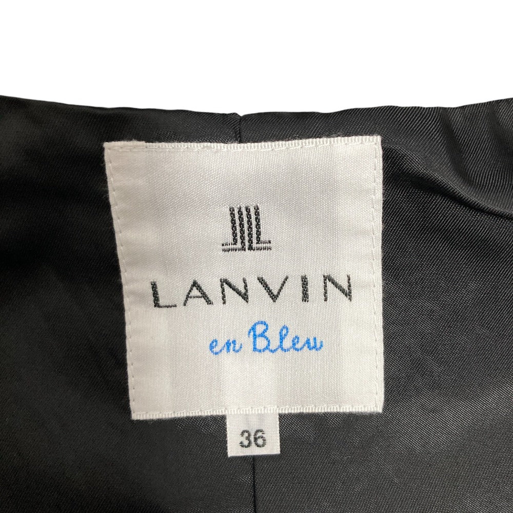 ランバンオンブルー コサージュ付きツイードコート