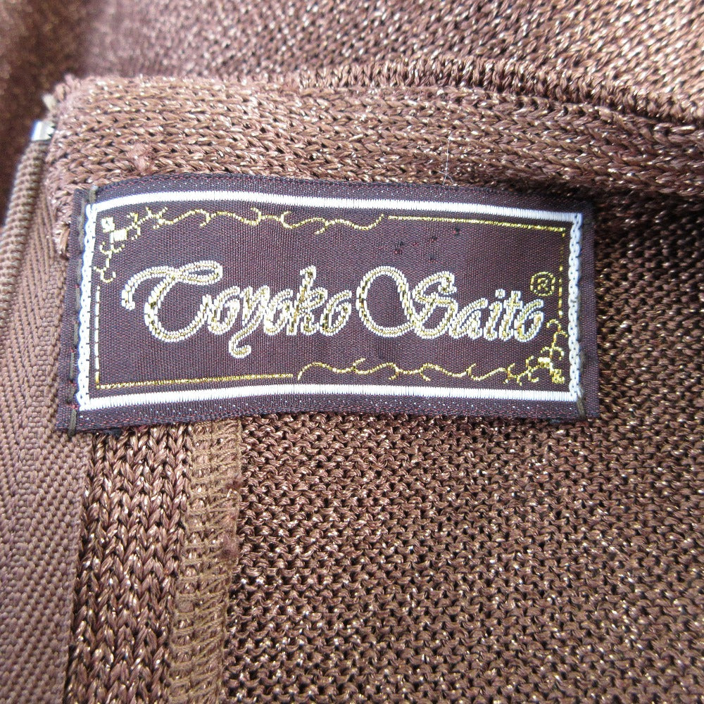 トヨコサイトウ 蝶々刺繍ニットワンピース