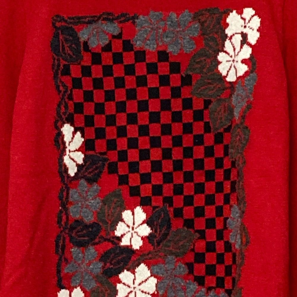 トヨコサイトウ フラワー刺繍ニットセーター