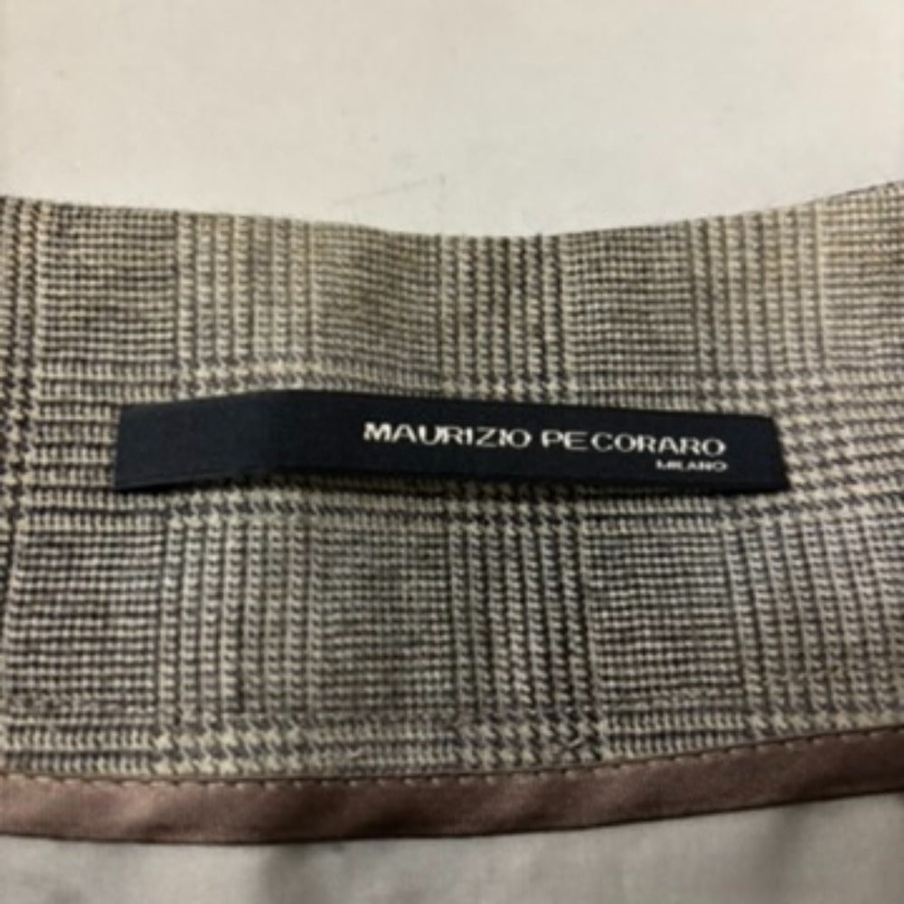 MAURIZIO PECORARO グレンチェックプリーツスカート
