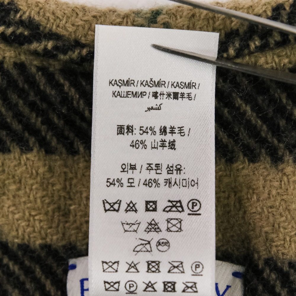 バーバリー フリンジエッジ カシミヤブレンド ケープコート