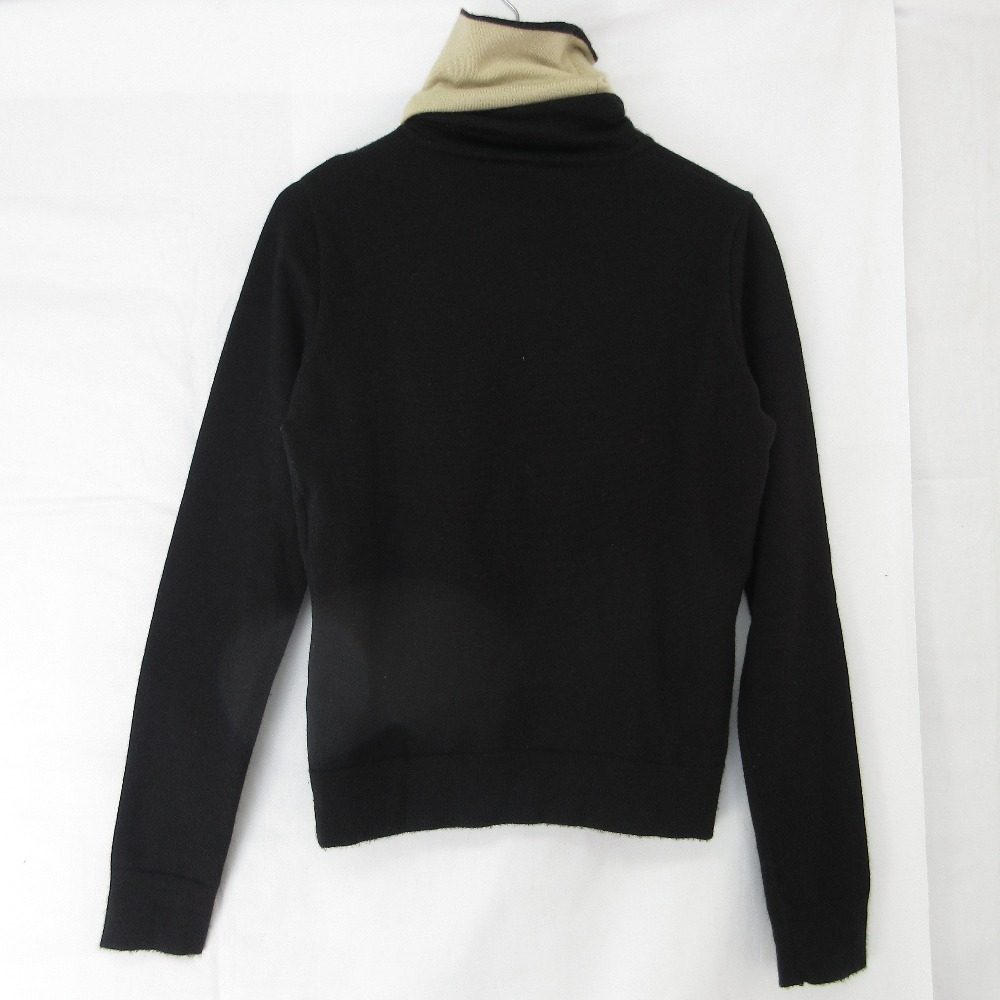 シャネル ロゴ カシミヤタートルネックニット