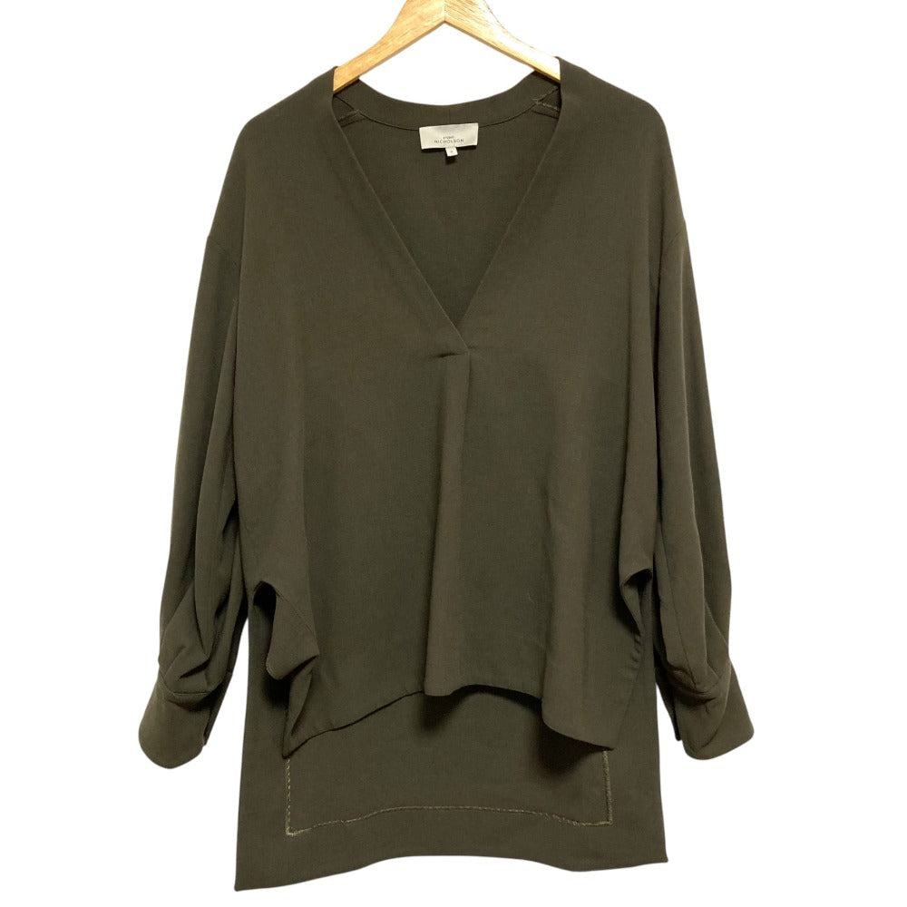 STUDIO NICHOLSON ウールVネックブラウス
