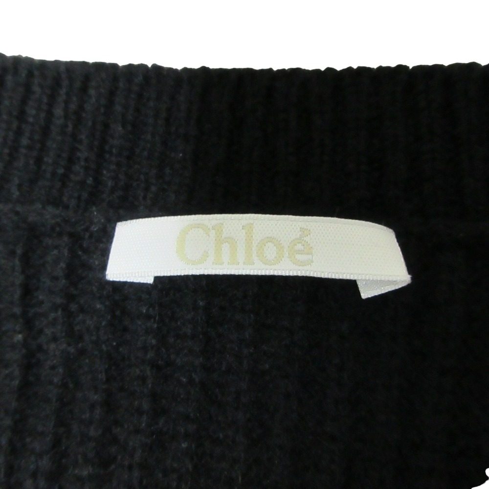 クロエ Vネック カシミヤ ニットワンピース