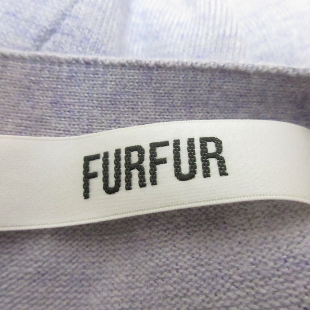 FURFUR ラップウエストニットドレス シフォンスリーブ ロングワンピース