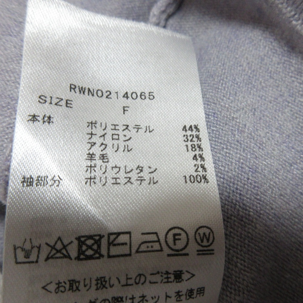 FURFUR ラップウエストニットドレス シフォンスリーブ ロングワンピース