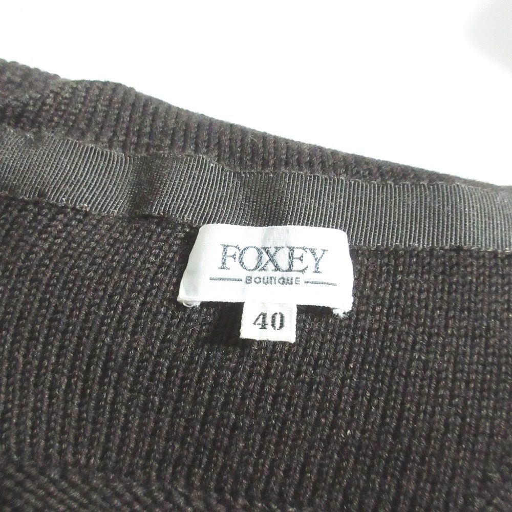 FOXEY BOUTIQUE ウールニットカーディガン