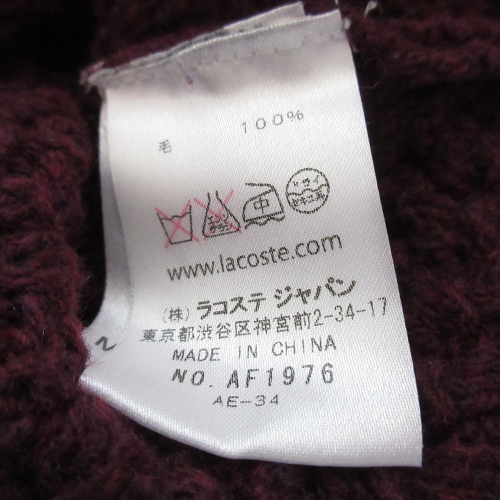 ラコステ タートルネックニットプルオーバー