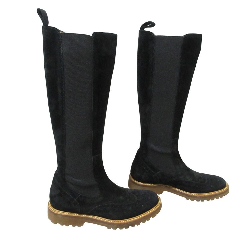 ヘンダーソン スエード ウイングチップ ロングサイドゴアブーツ