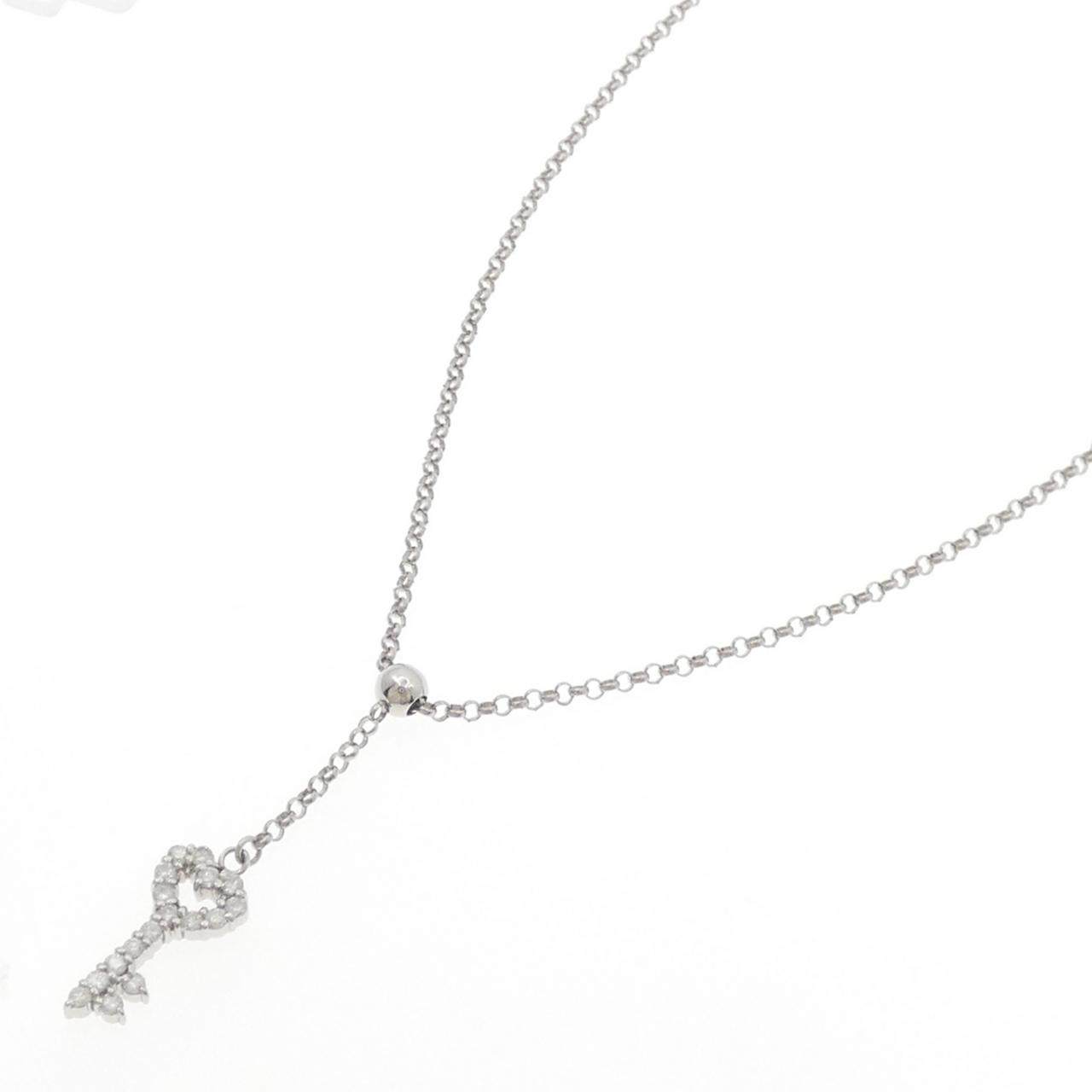 Pt850 ダイヤモンド キーネックレス