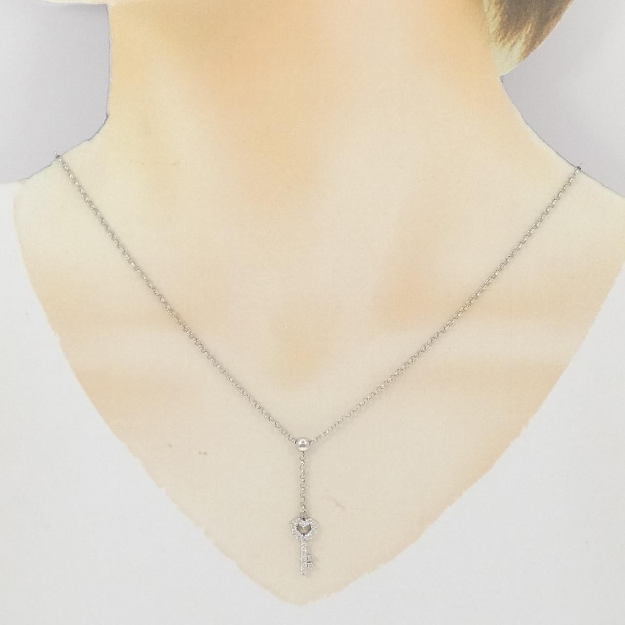 Pt850 ダイヤモンド キーネックレス
