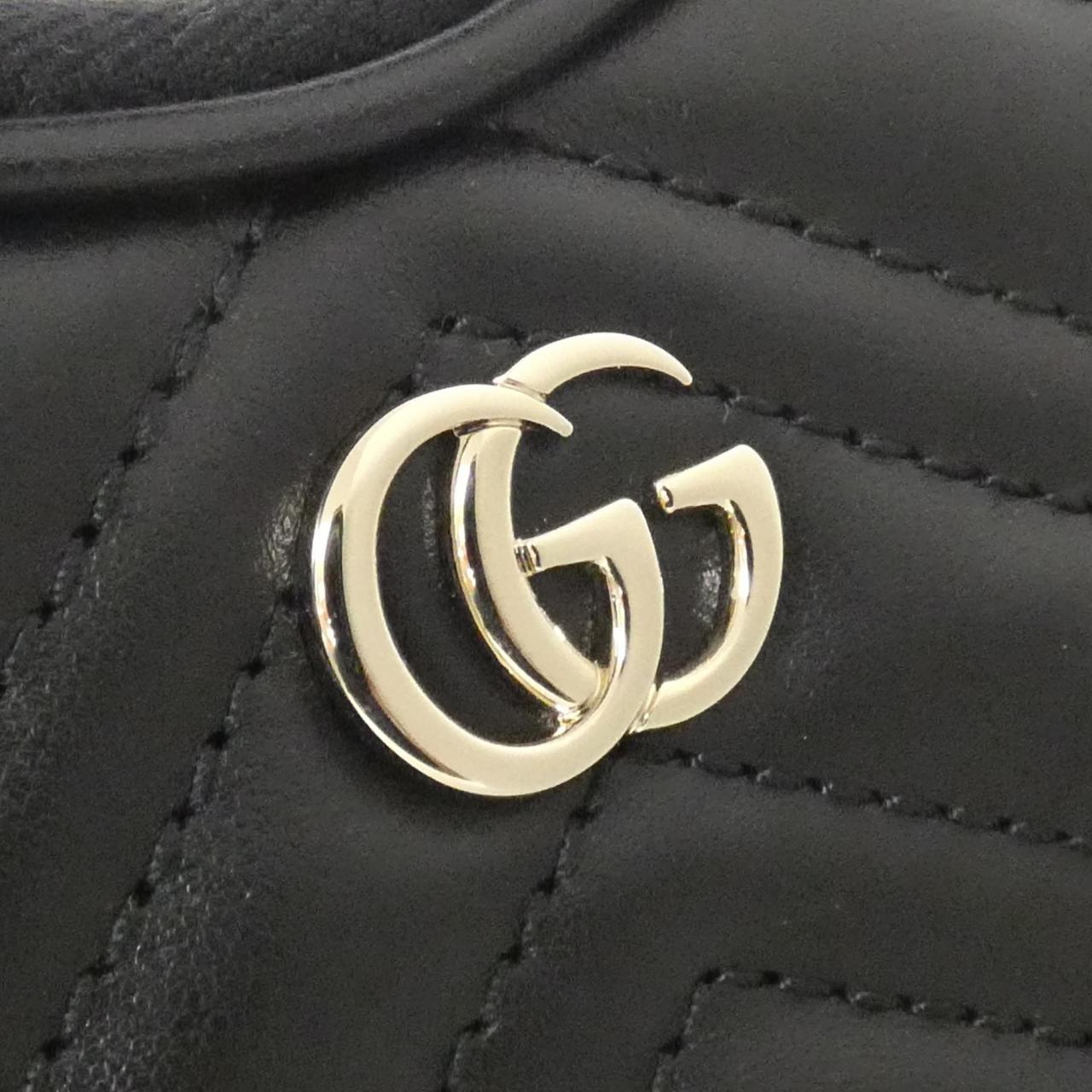 グッチ GGマーモント レザーショルダーバッグ