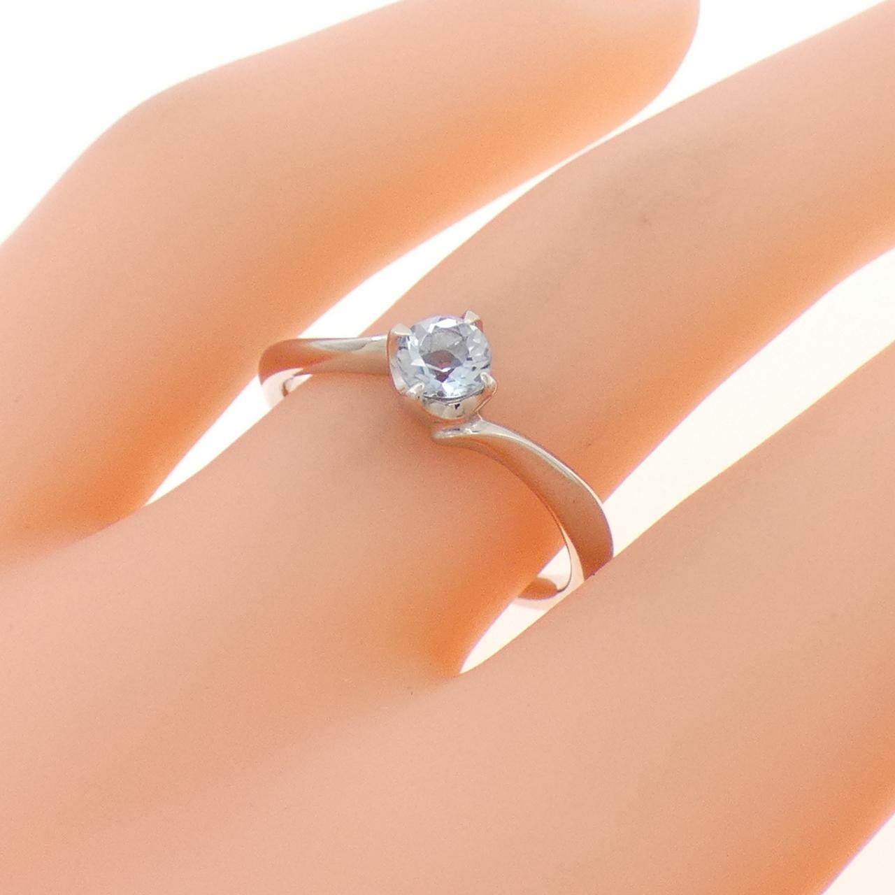 4℃ プラチナ950 アクアマリン リング