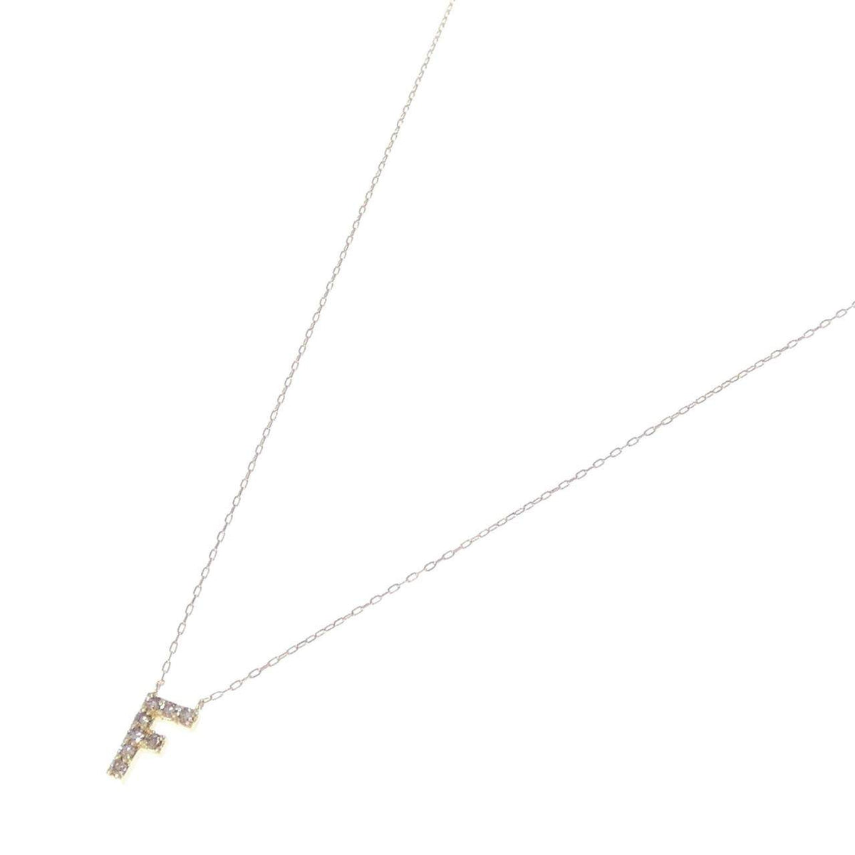 Au750イニシャルFダイヤモンドネックレス