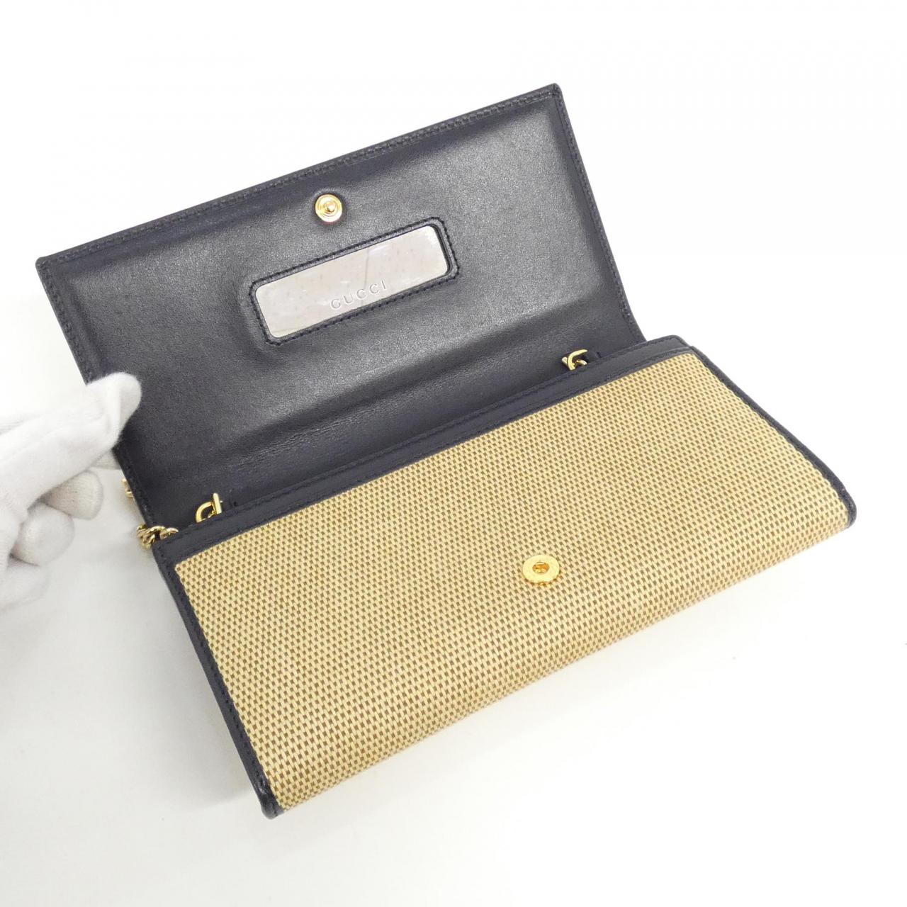 グッチ ホースビット1955 ヴィンテージキャンバス レザー 財布