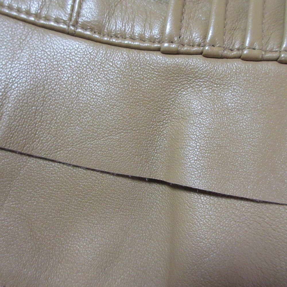アナイ ラムレザー ノーカラージャケット
