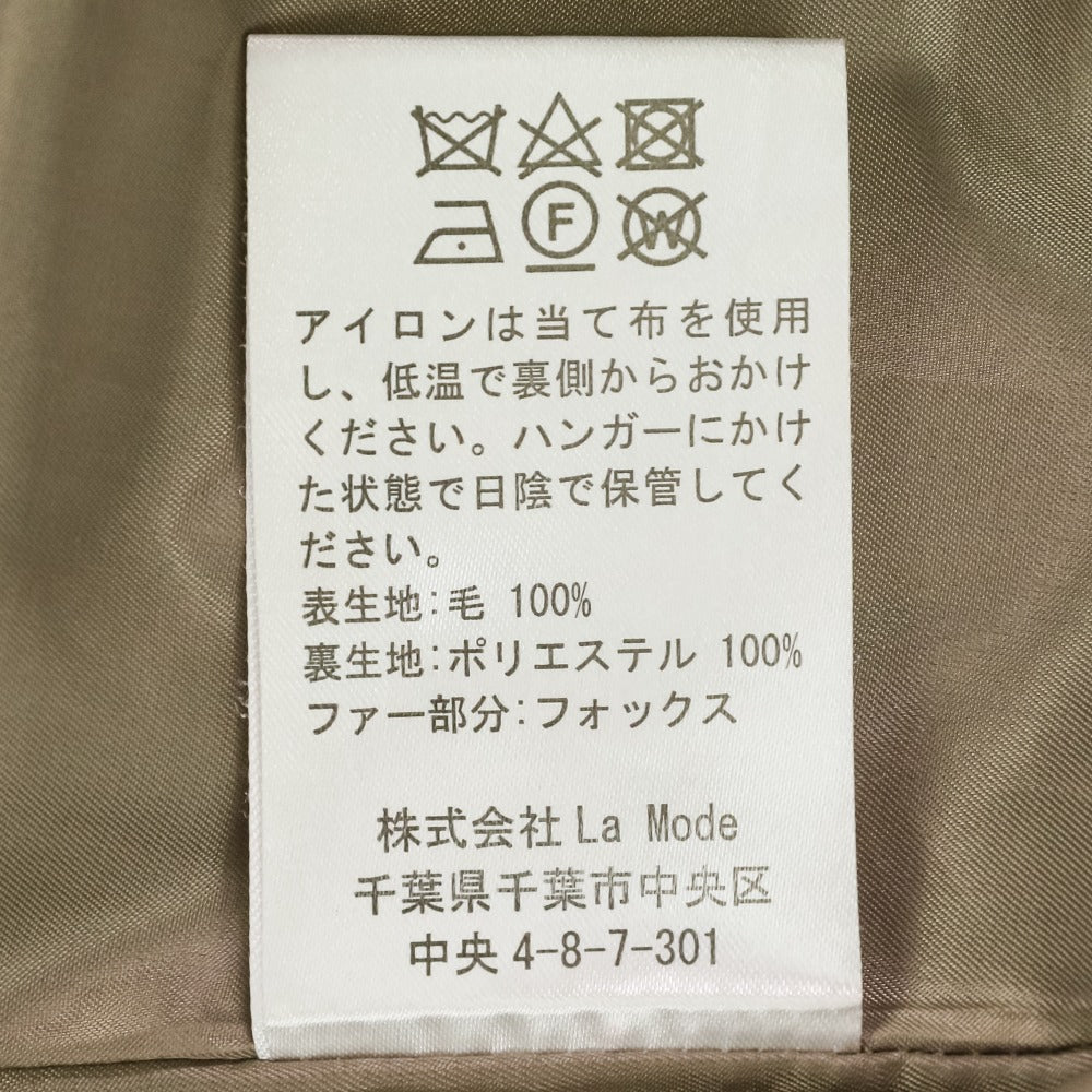 ラ・モード フォックスファー ウールポンチョコート