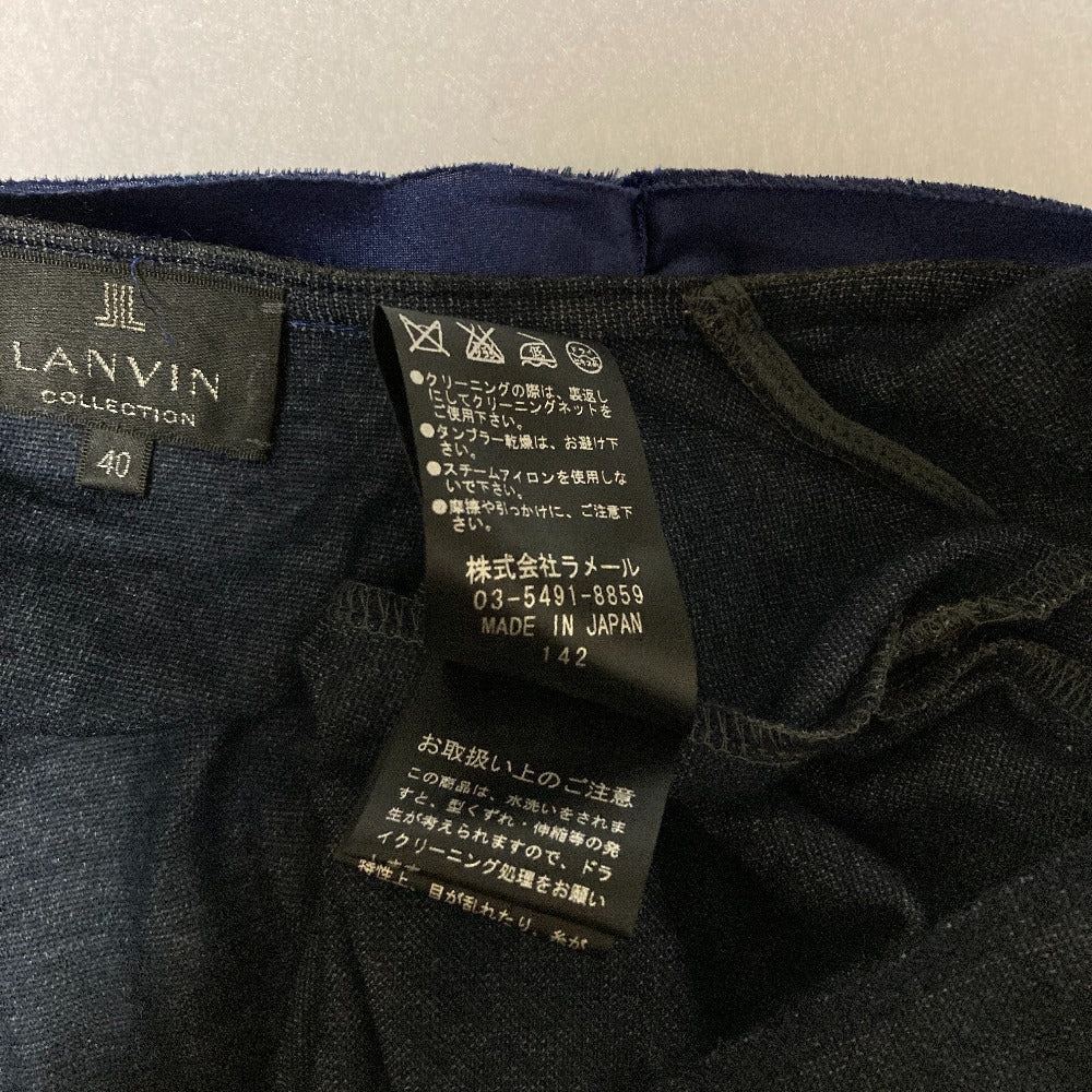 ランバン コレクション サテンフリルニットカーディガン