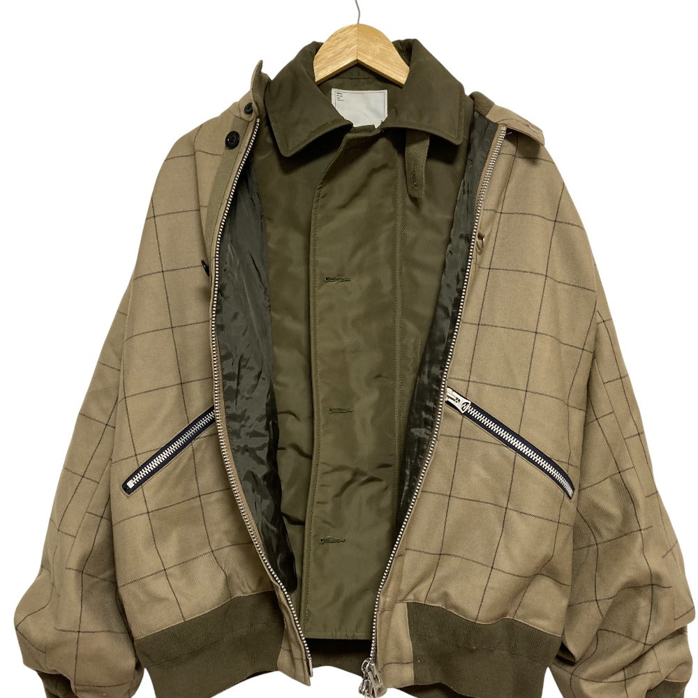 サカイ Windowpane ブルゾン ジャケット