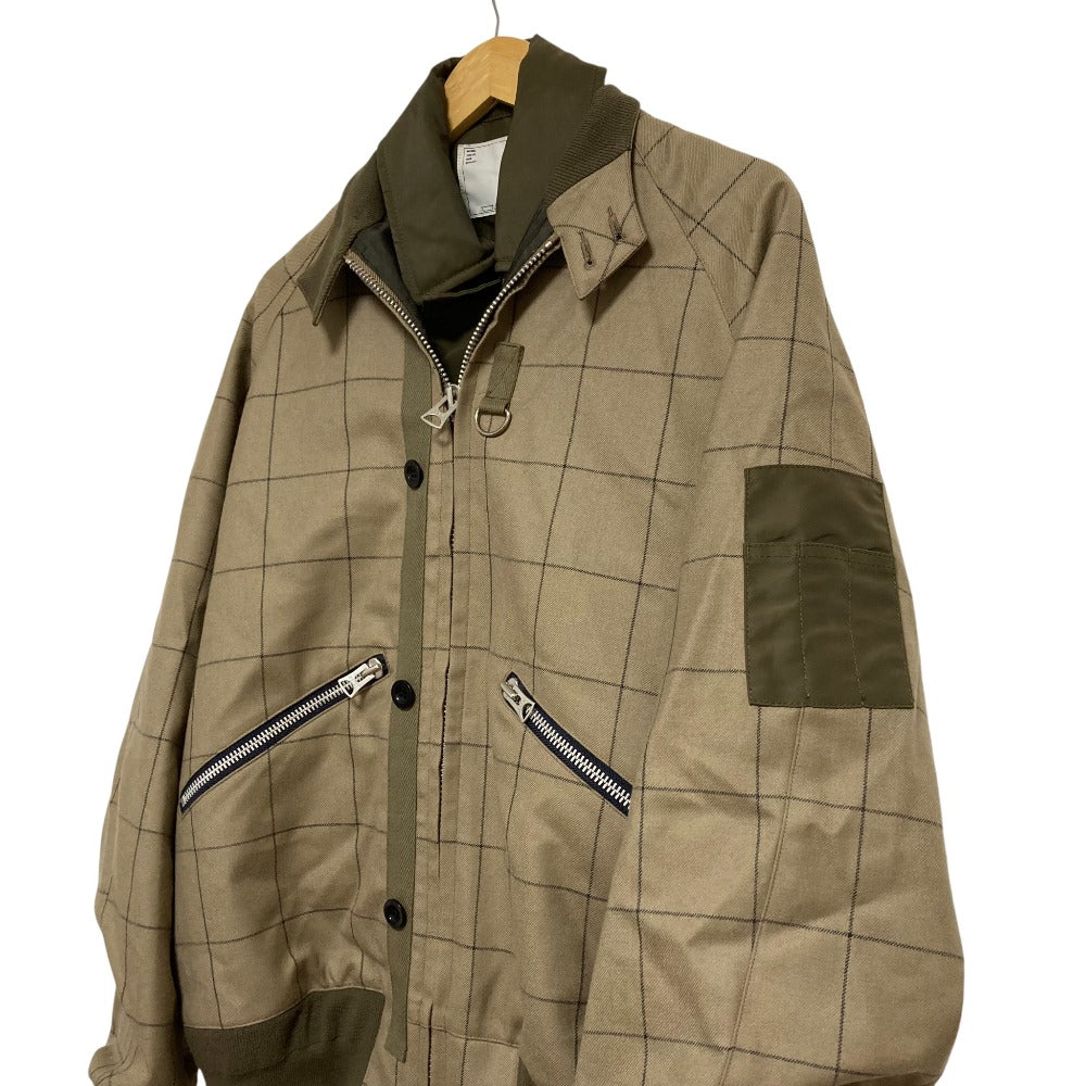 サカイ Windowpane ブルゾン ジャケット