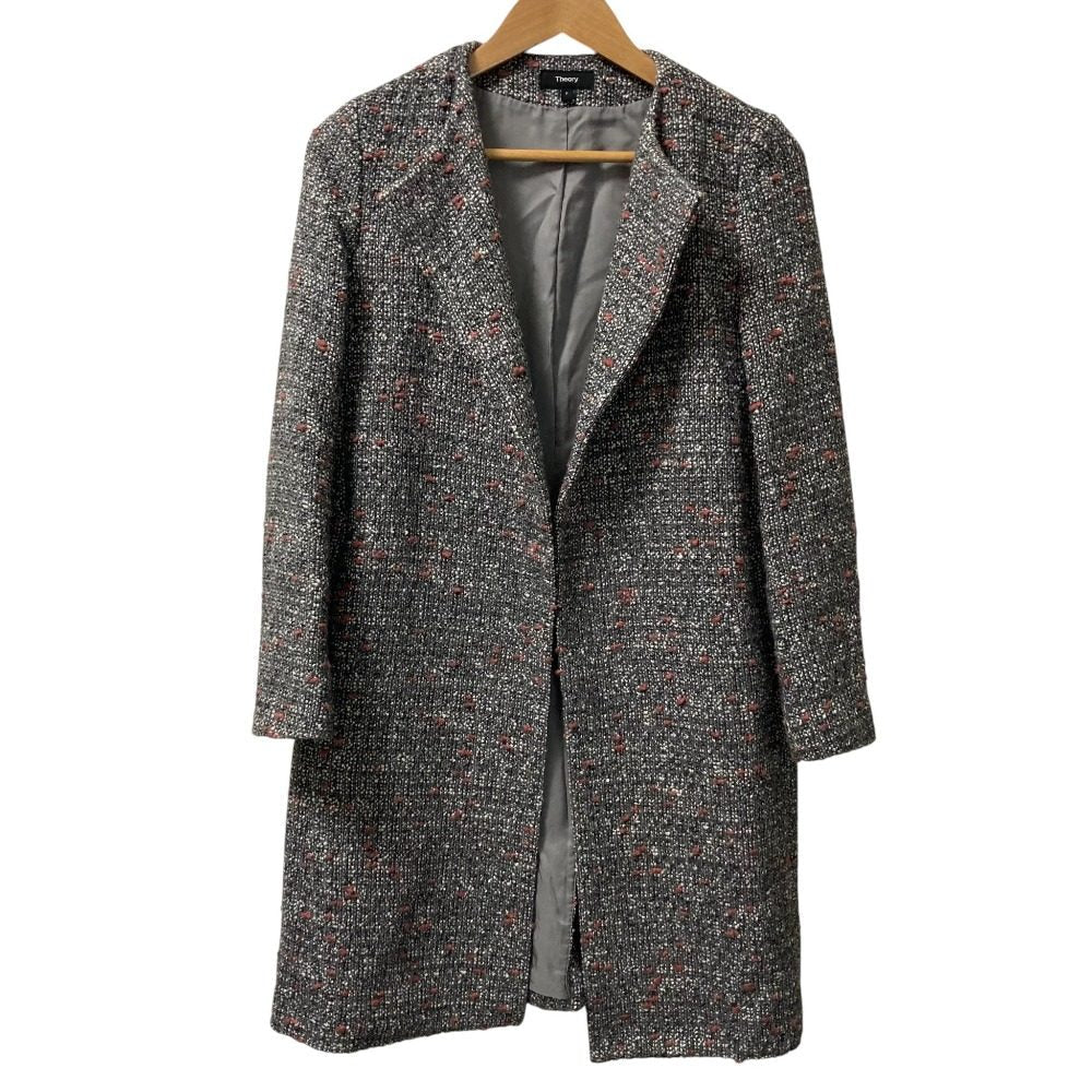 セオリー LOOP TWEED ノーカラーコート