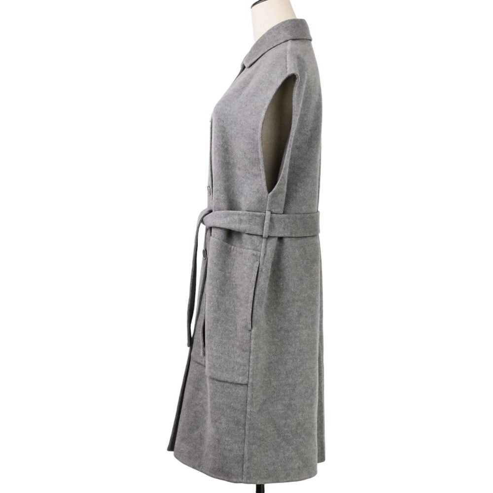 エルメス ベルテッド カシミヤ ロングジレ38