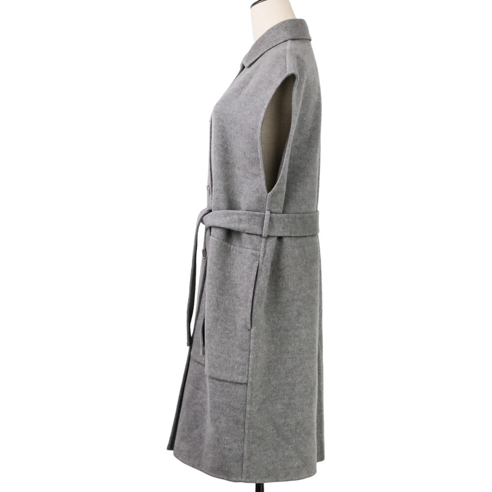 エルメス ベルテッド カシミヤ ロングジレ38
