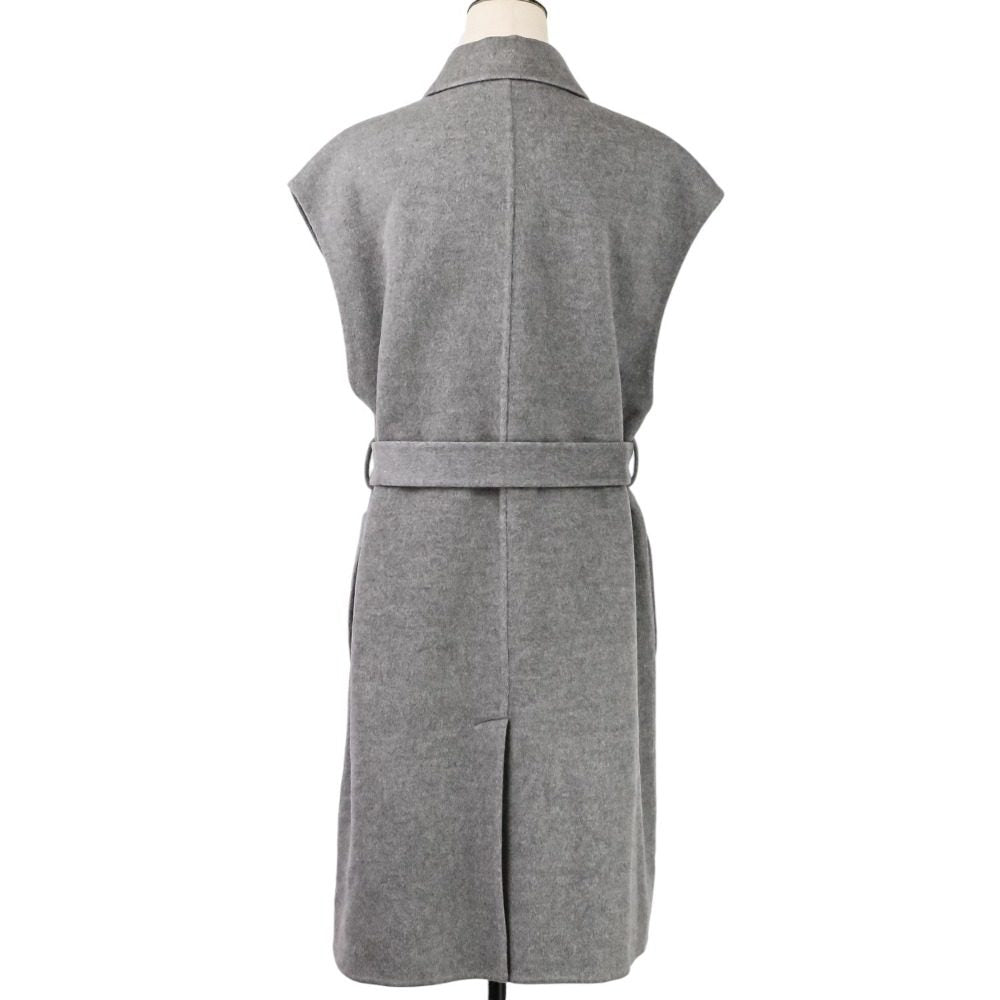 エルメス ベルテッド カシミヤ ロングジレ38