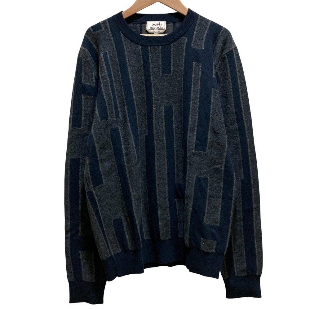 エルメス H柄 カシミヤニット セーター Mサイズ