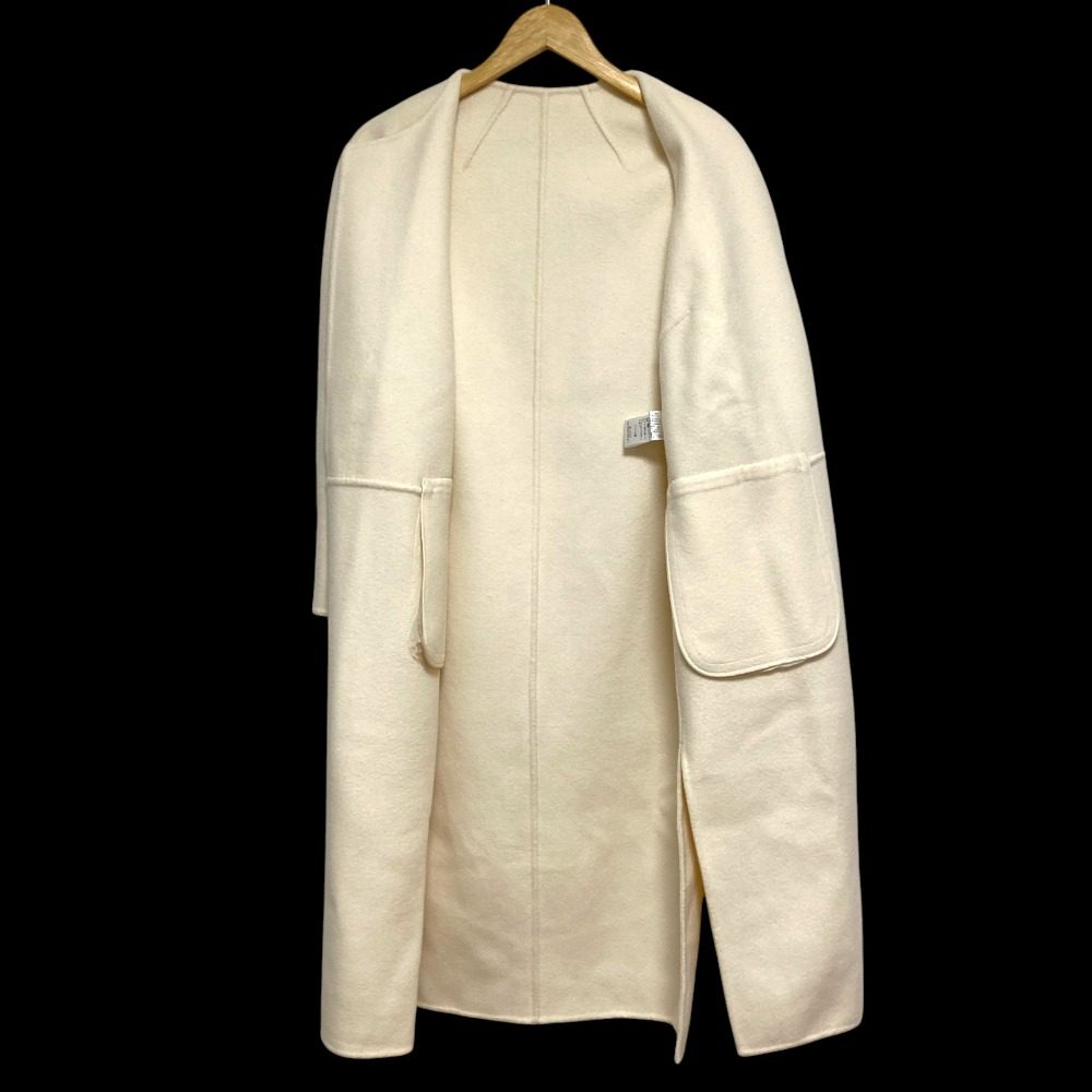 MUSE de Deuxieme Classe Victorianウールノーカラーロングコート