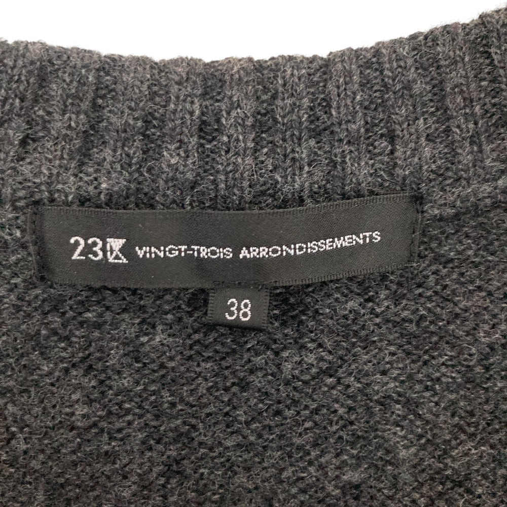 23区 カシミヤブレンドクルーネックニット