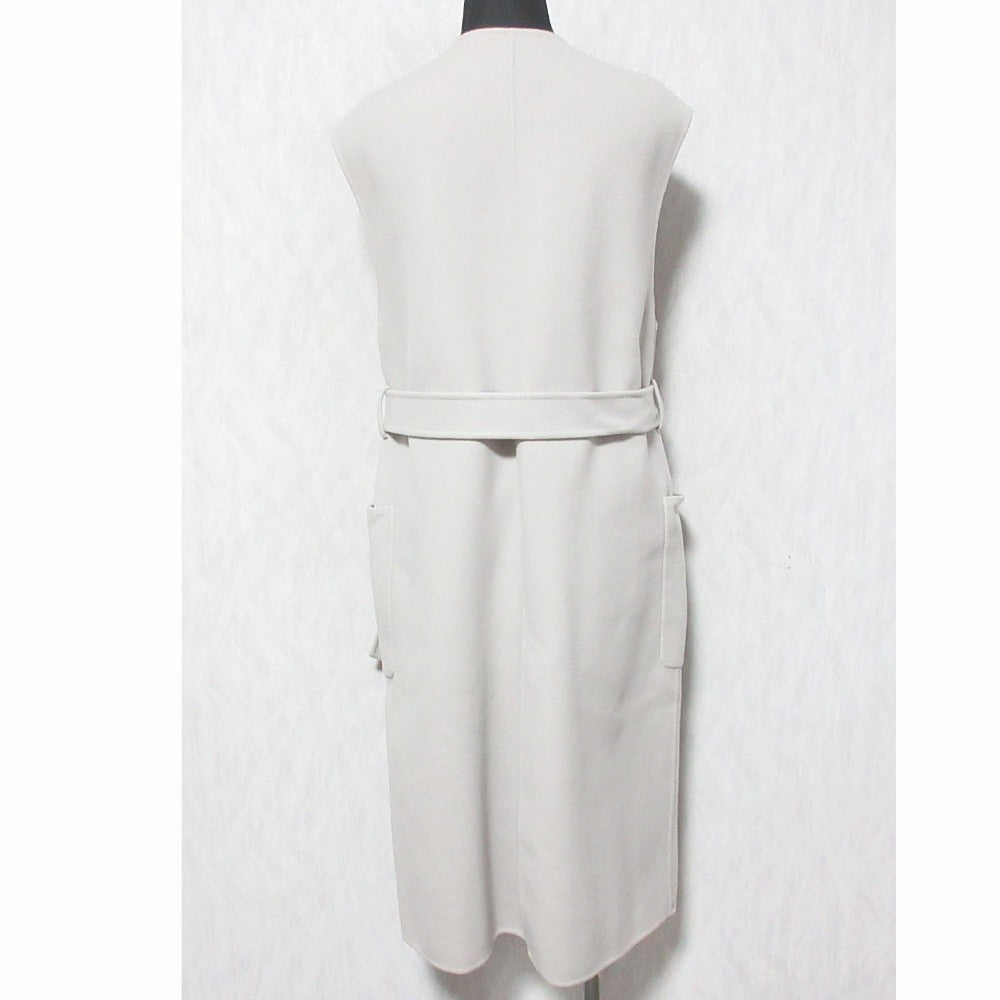 ユナイテッドアローズ ノーカラーフェイクファーポケットベスト