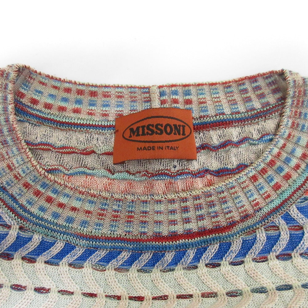 ミッソーニ ウェーブストライプニットカットソー