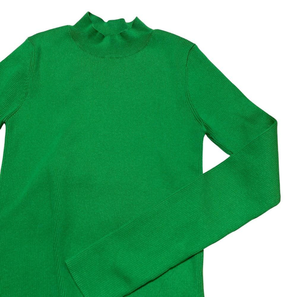 キャバン コットンカシミヤリブモックネックプルオーバーニット