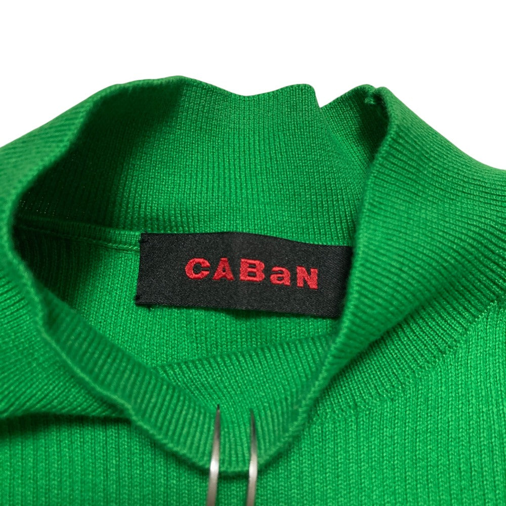 キャバン コットンカシミヤリブモックネックプルオーバーニット