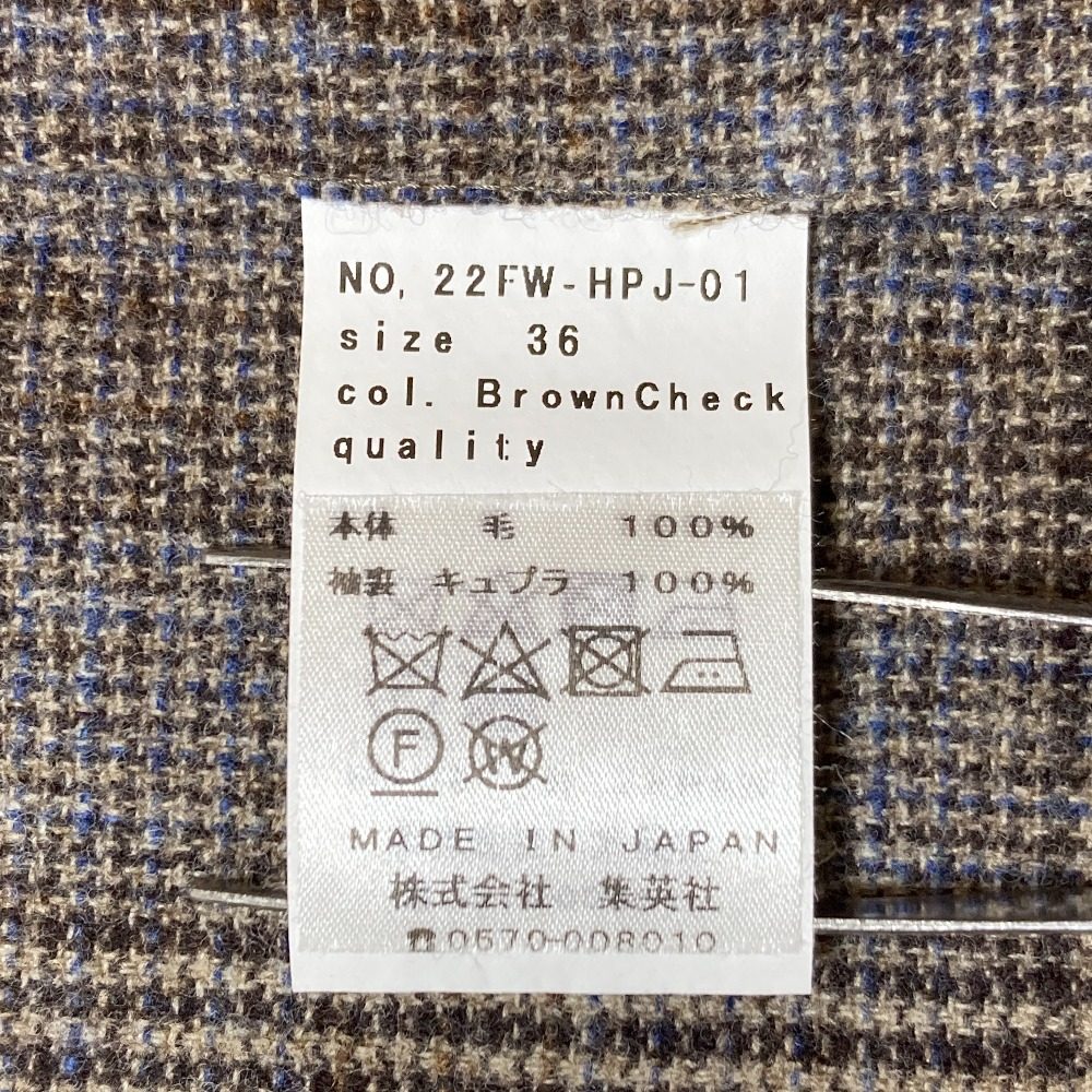 スアデオ グレンチェック ウールジャケット