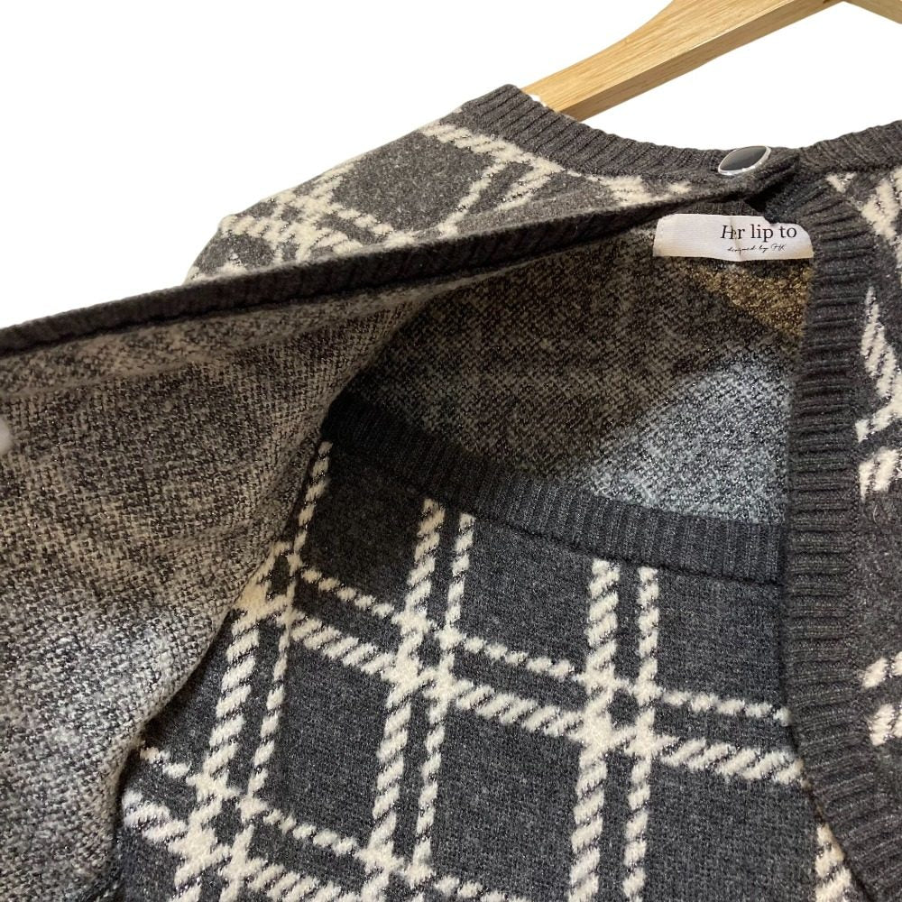 ハーリップトゥ Pantheon Checked Knit ニットワンピース