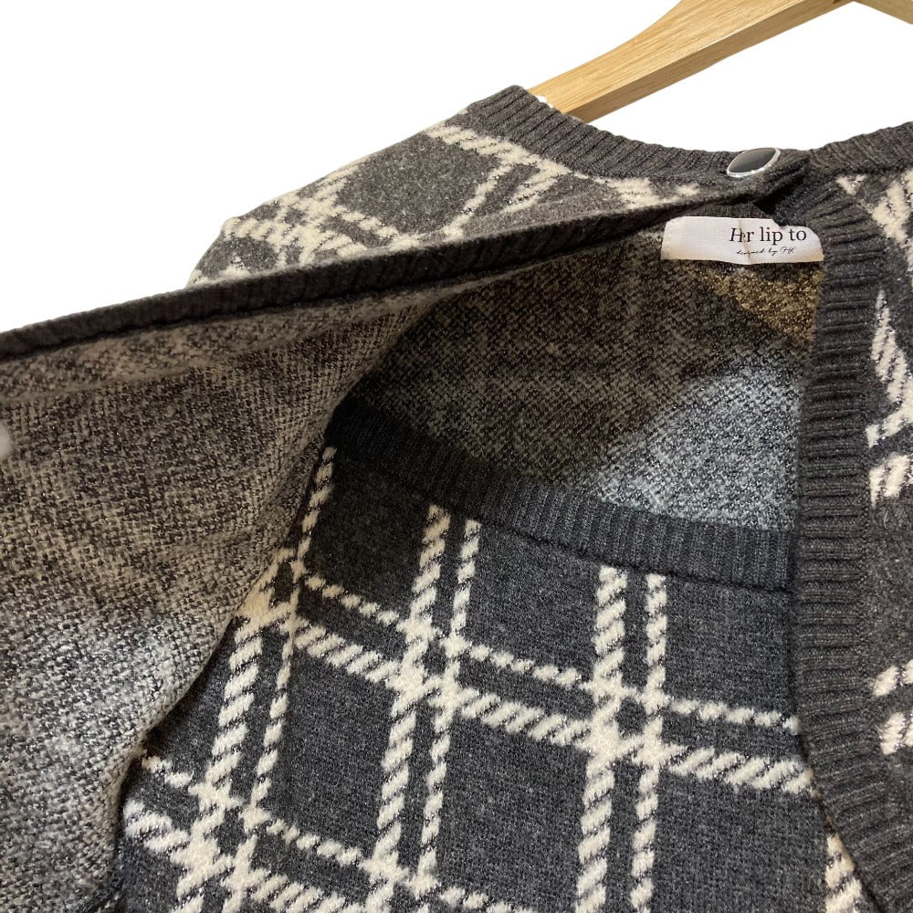 ハーリップトゥ Pantheon Checked Knit ニットワンピース