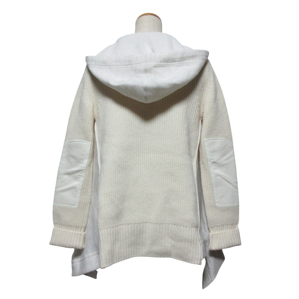 サカイ Sponge Sweat Hoodie ニットドッキングスウェットパーカー