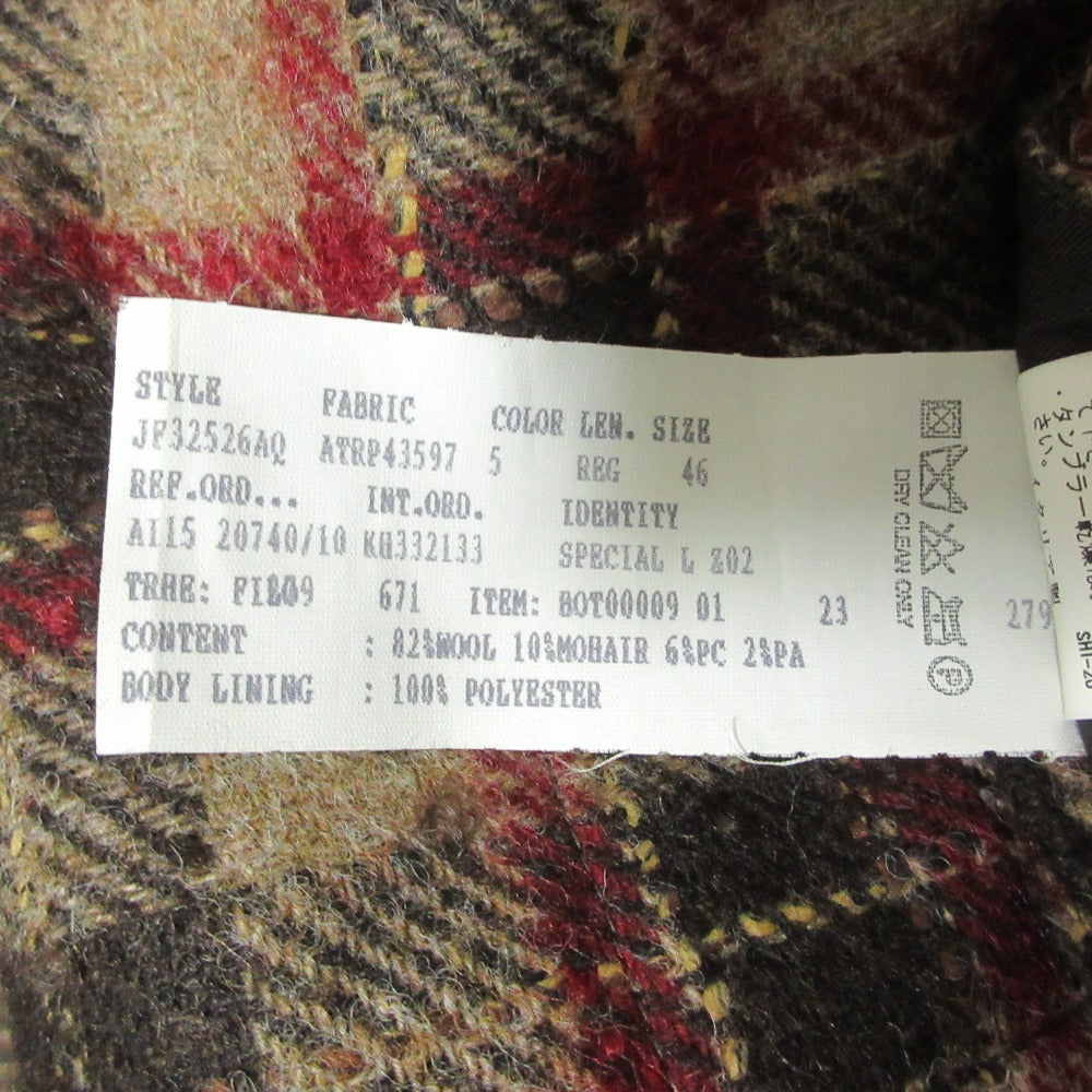 ラルディーニ ウール モヘヤ チェック 2wayテーラードジャケット