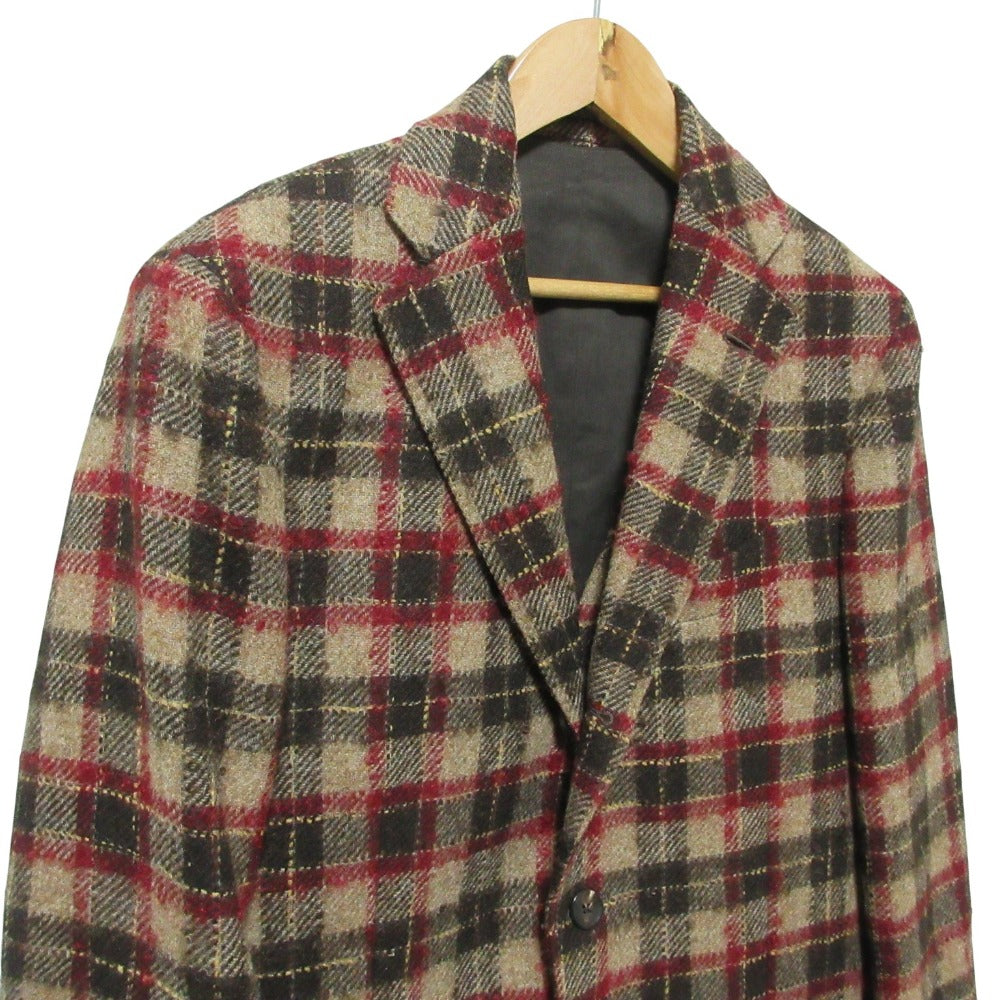 ラルディーニ ウール モヘヤ チェック 2wayテーラードジャケット