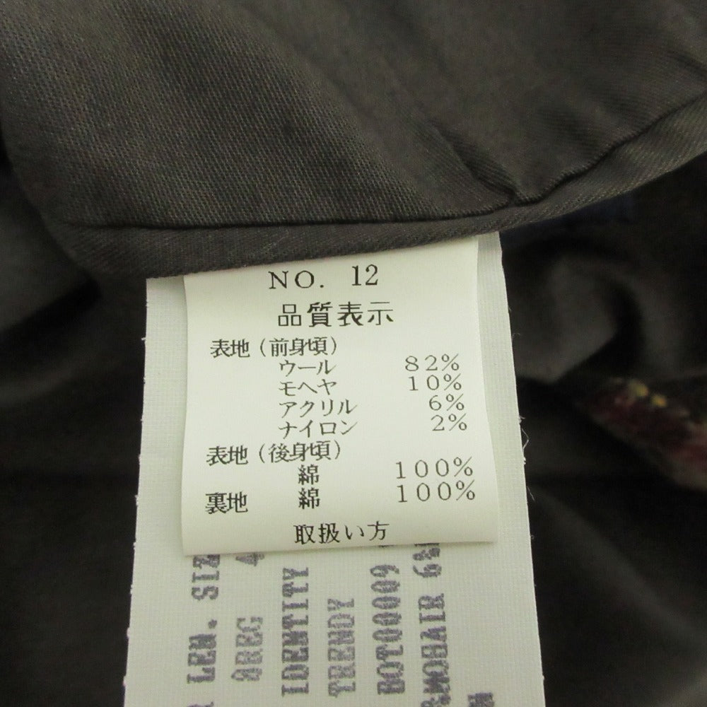 ラルディーニ ウール モヘヤ チェック 2wayテーラードジャケット