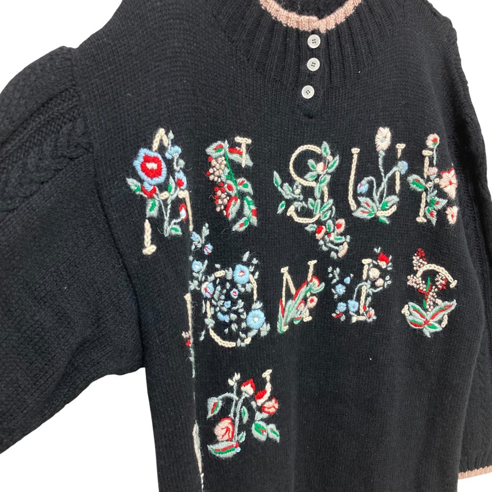 インゲボルグ シルクカシミヤブレンドエンブロイダリーニットワンピース