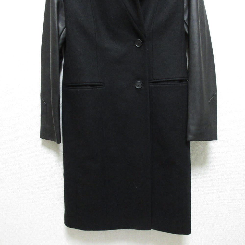 オールセインツ SIDNEY LEA ウールカシミヤレザーコート